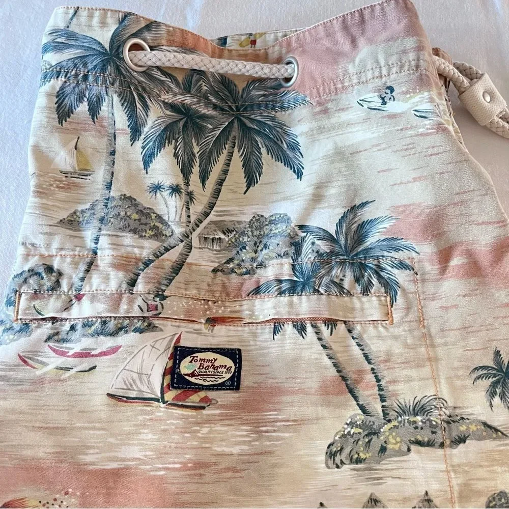 Vintage 90’s Tommy Bahama XL Cotton Drawstring Sling Bag